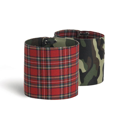 *BC-10, Reversible Camo/Plaid Boot Cuffs