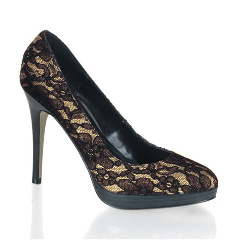 **BLISS-30-2, 4 1/4" Stiletto Heel Ankle Strap Mini-PF Pump