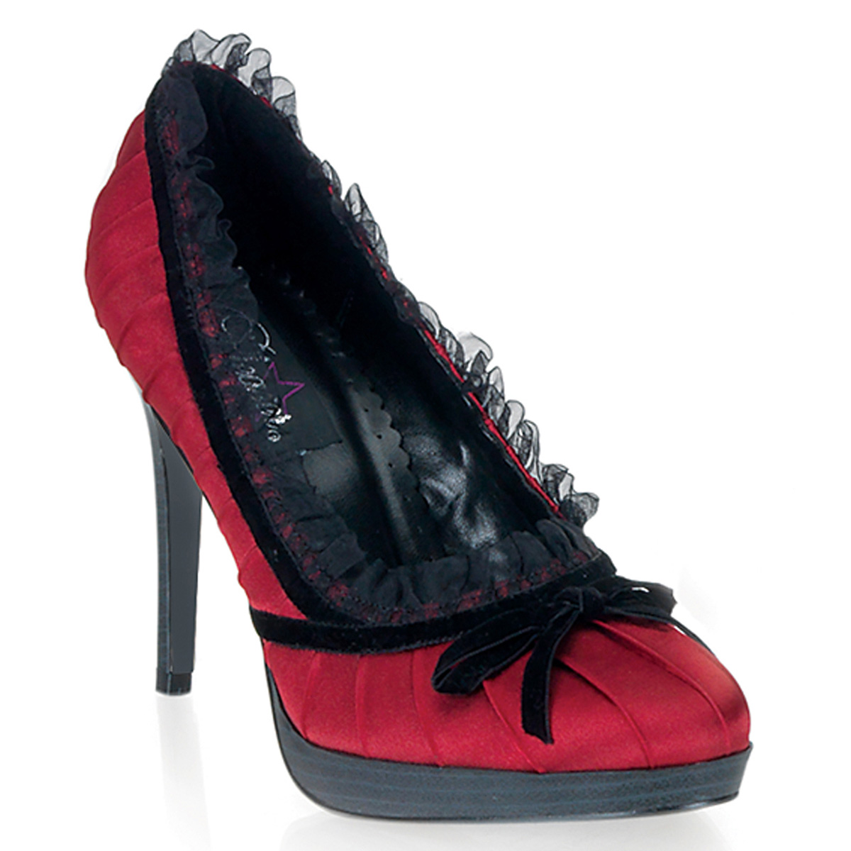 BLISS-38, 4 1/4" Stiletto Heel Mini-Platform Pump W/Bow