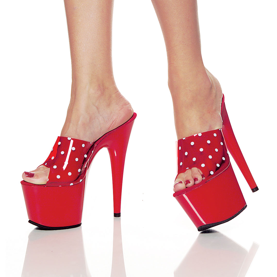 *CENTERSTAGE-701PD 6 3/4" Pokadot P/F Sandals