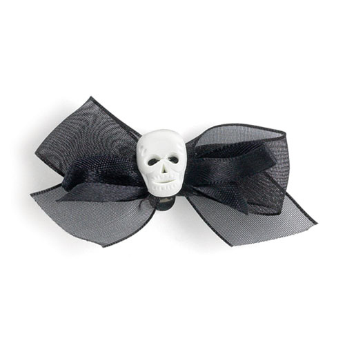 *CLIP-112, Clip On Skull W/Laces