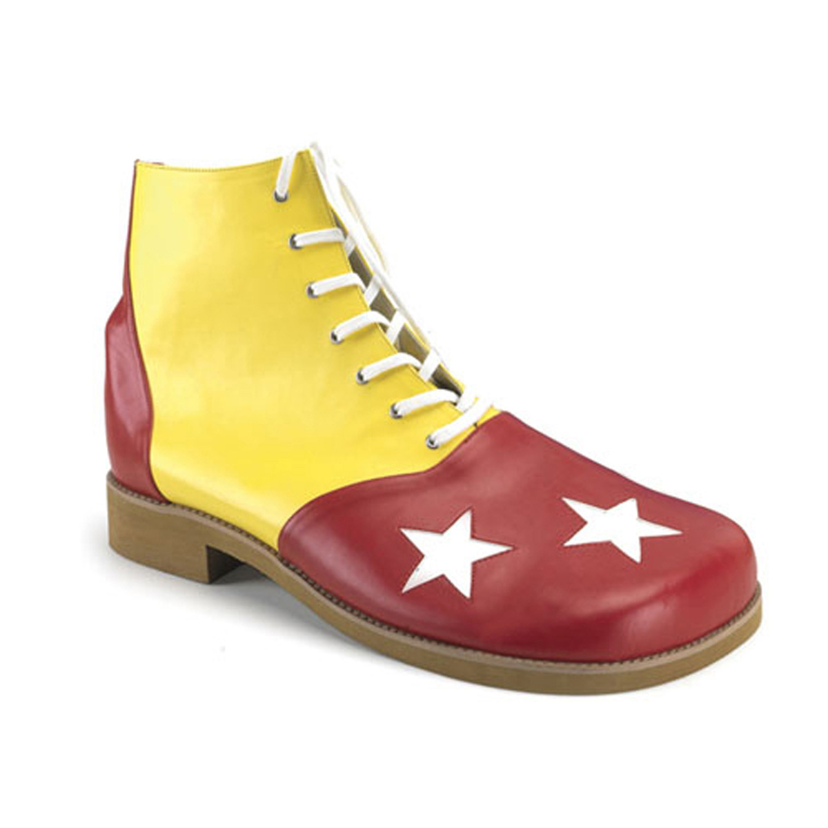 Click Here to View CLOWN-02, Yellow-Red Pu W/Wht Stars Clown Shoe