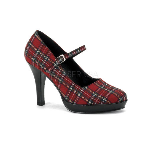Click Here to View COLLEGE-04, Red Plaid Mary Jane, 4