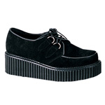 CREEPER-101, 2 inch P-F Creeper Blk Suede Shoe