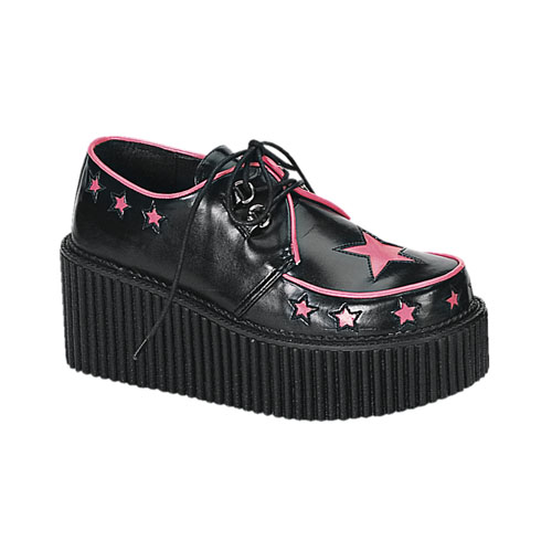 *CREEPER-225, 3" P/F Blk Pu Star Creeper Shoe
