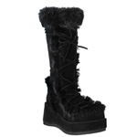 CUBBY-311, 2 3qtr inch P-F Blk Veg Suede Knee Boots