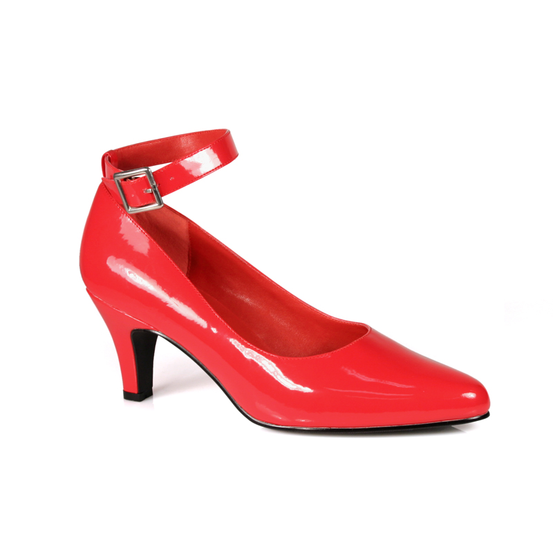 **DIVINE-431, 3" Block Heel Ankle Strap Pump