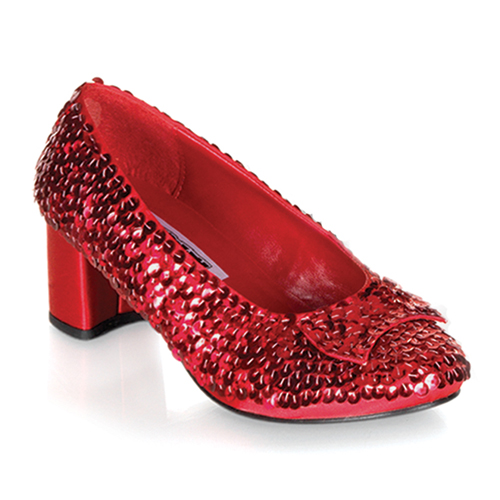 **DOROTHY-01X, Red Sequins Wide Width Dorothy Shoes, 2"