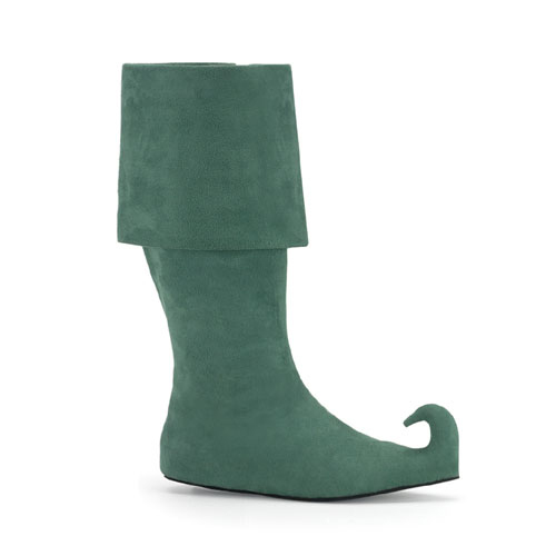 ELF-200 Men's Green Microfiber Christmas Knee Boot