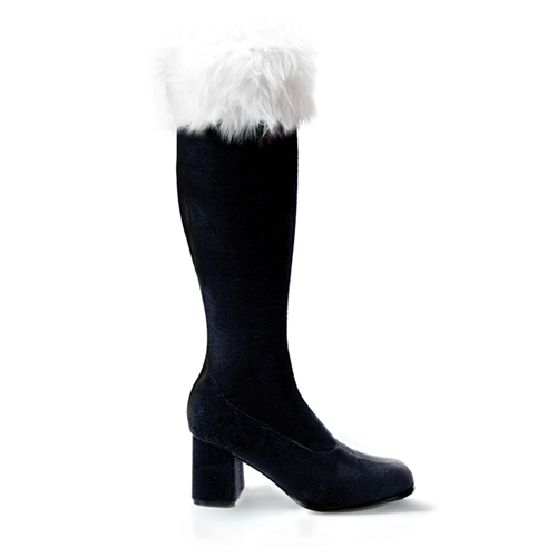 *GOGO-300F, 3" Block Heel Santa Boots, Side Zip