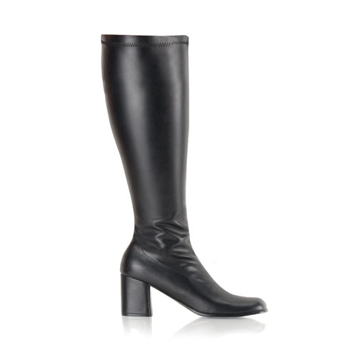 Click Here to View GOGO-300X, Blk Str Pu Wide Width Gogo Boot, 3