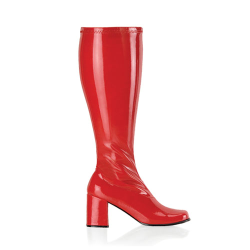Click Here to View GOGO-300X, Red Stretch Pat Wide Width Gogo Boot, 3