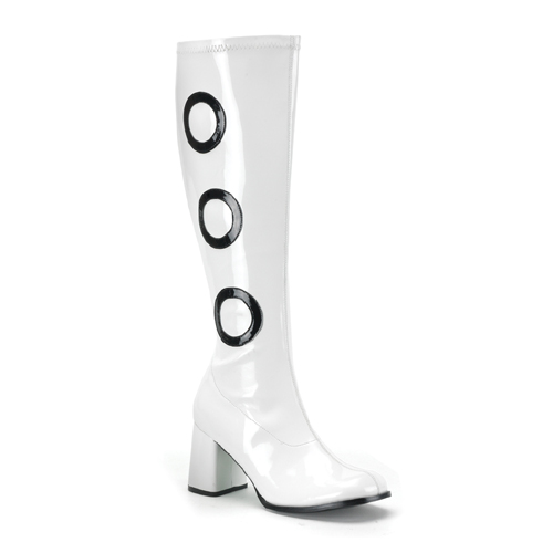 **GOGO-360, Wht/Blk Pat Retro Boot, 3"