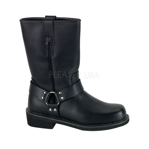 HARNESS BOOT, Blk Leather Calf Boot