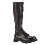 ROCKY-30, 30 eyelet S T Blk Leahter Knee Boot