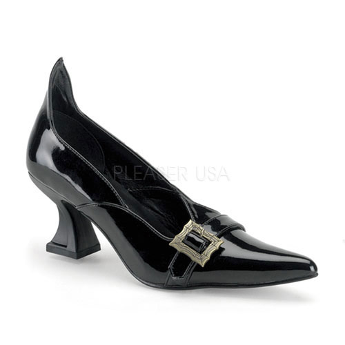 Click Here to View SALEM-06, Blk Pat Witch Shoe, 2 1/2
