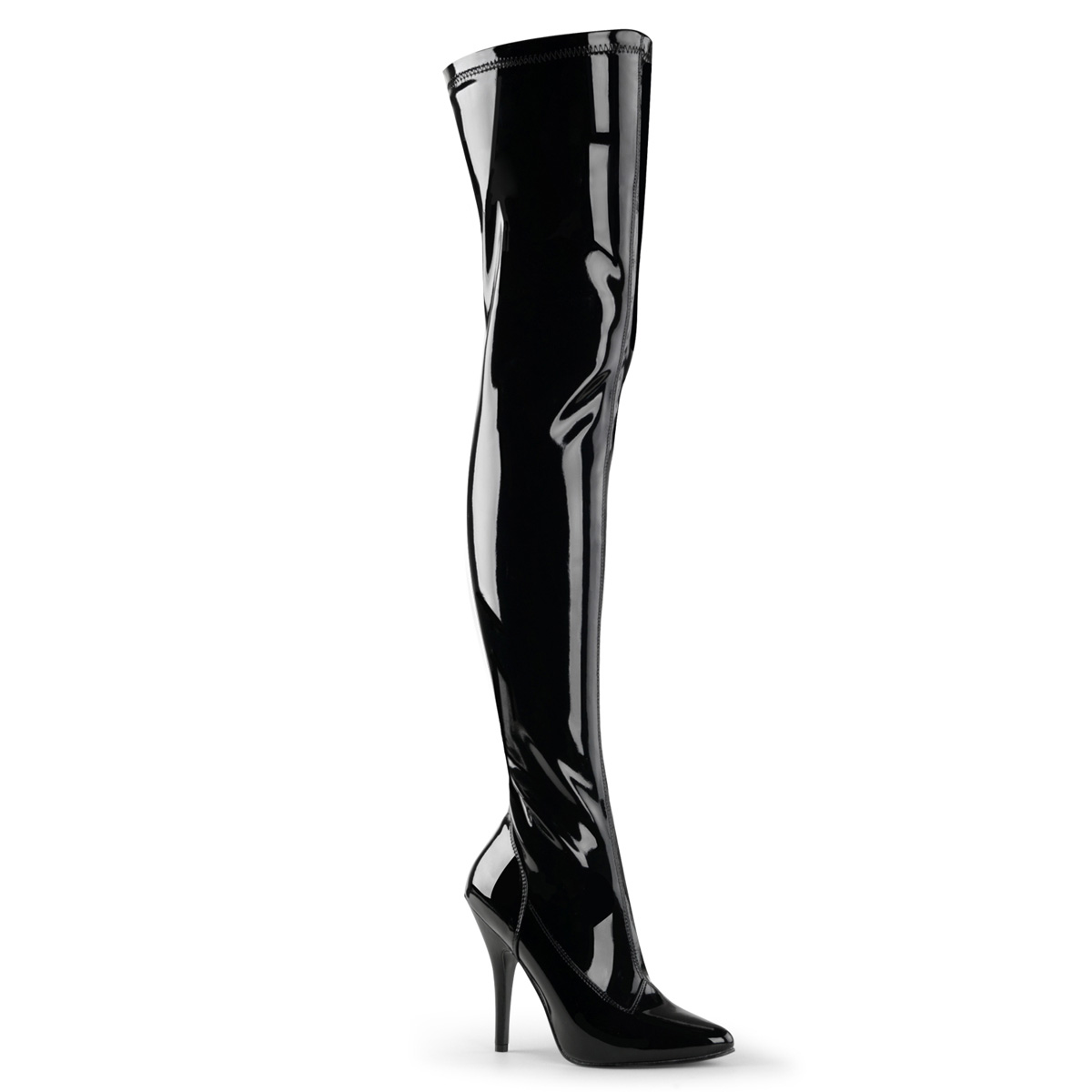 SEDUCE-3000 (Beverly-8001), 5" Plain Stretch Thigh Boot