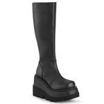 SHAKER-100, 4 half inch P-F Blk Pu Knee Boot