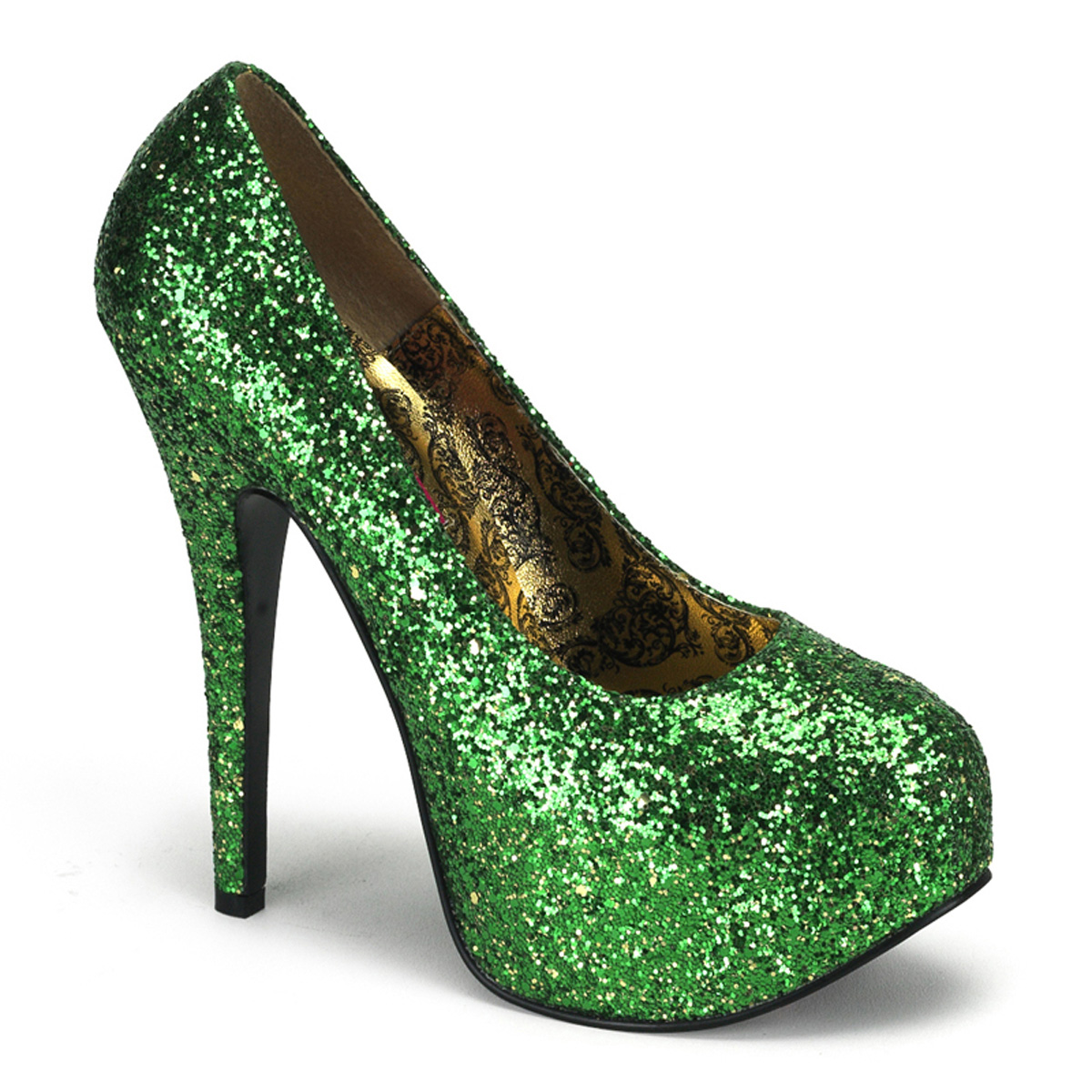 TEEZE-06G, 5 3/4" Glitter Concealed Platform Pump