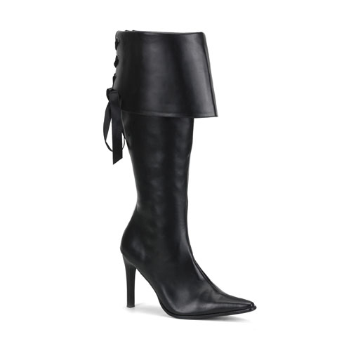 Click Here to View TREASURE-200, Blk Pu Sexy Pirate Boot, 3 3/4