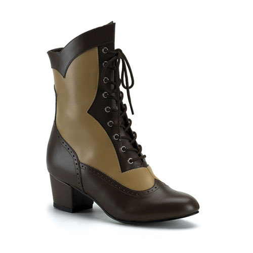 Click Here to View VICTORIAN-110, Brown/Tan Pu Spectator Boot, 2