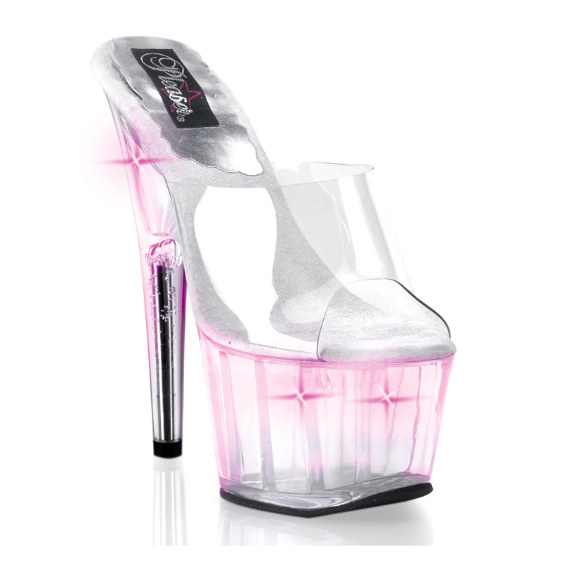 **ADORE-701LT, 6 1/2" Stiletto Heel PF Slide W/Lights