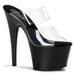 ADORE-702, 6 half  inch  Stiletto Heel Two-B- PF Slide           