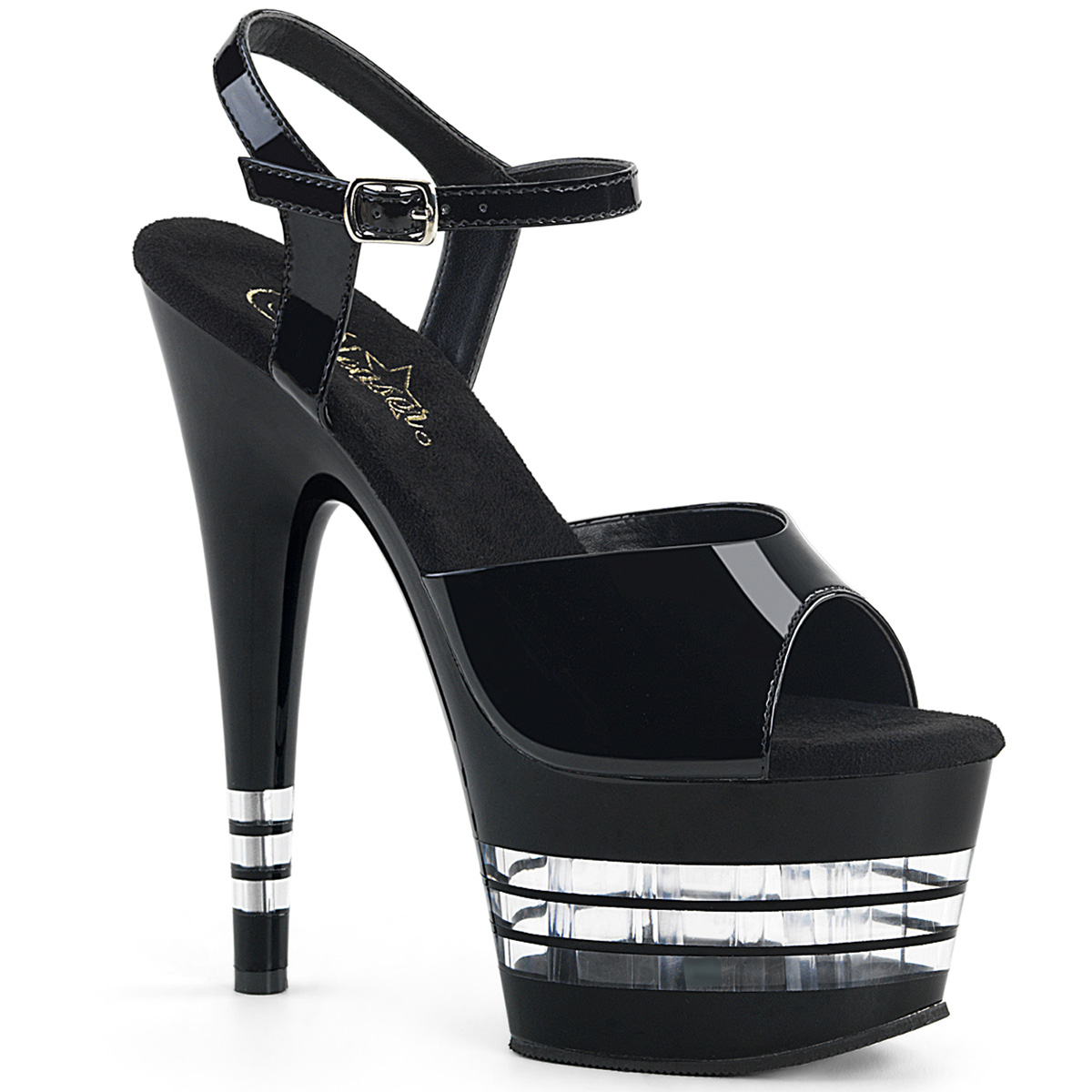 **ADORE-709LN, 6 1/2" Lined Bottom Ankle Strap PF Sanda