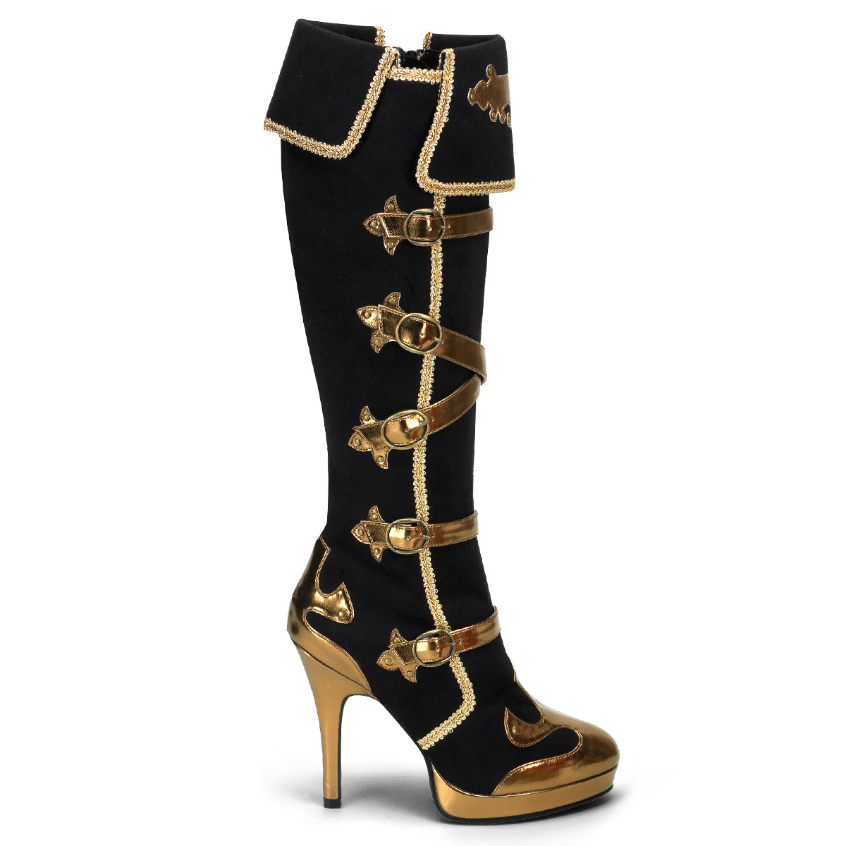 ARENA-2012,4 1/2" Heel 5 Buckle Strap Carnival P/F Knee Boot