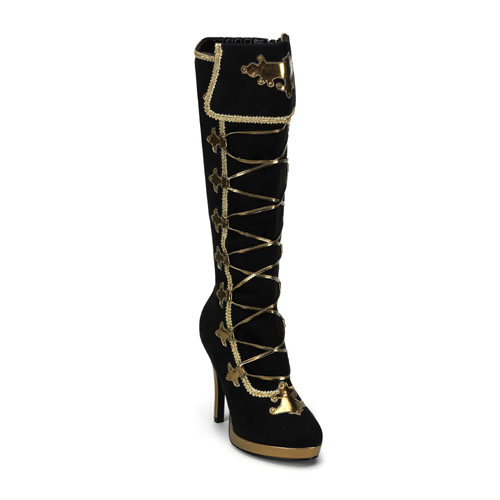 ARENA-2018, 4 1/2" Heel Lace-Up Front Carnival P/F Knee Boot