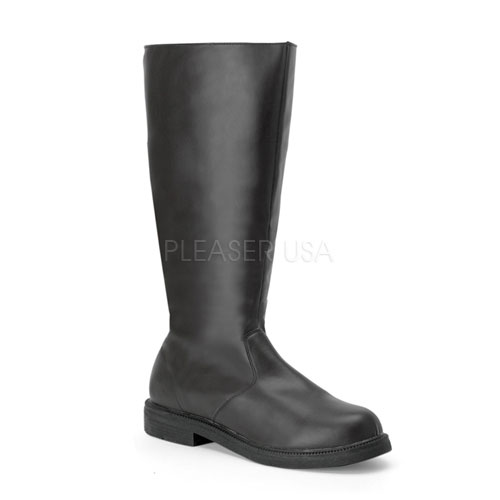 CAPTAIN-100, MEN'S BLK PU BOOT
