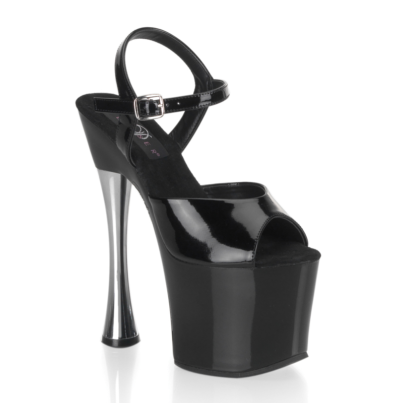 **CHARM-709 (909), 7" Slv Cone Blk P/F Sandal