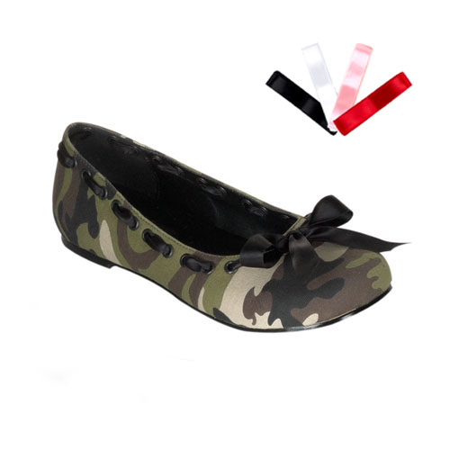Click Here to View DAISY-20, Camoflage Eyelet Upper W/4sets Of Lacing M/J Flat