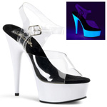 Delight-608UV, 5 3qtr inch Stiletto Heel Ankle Strap UV PF S-a