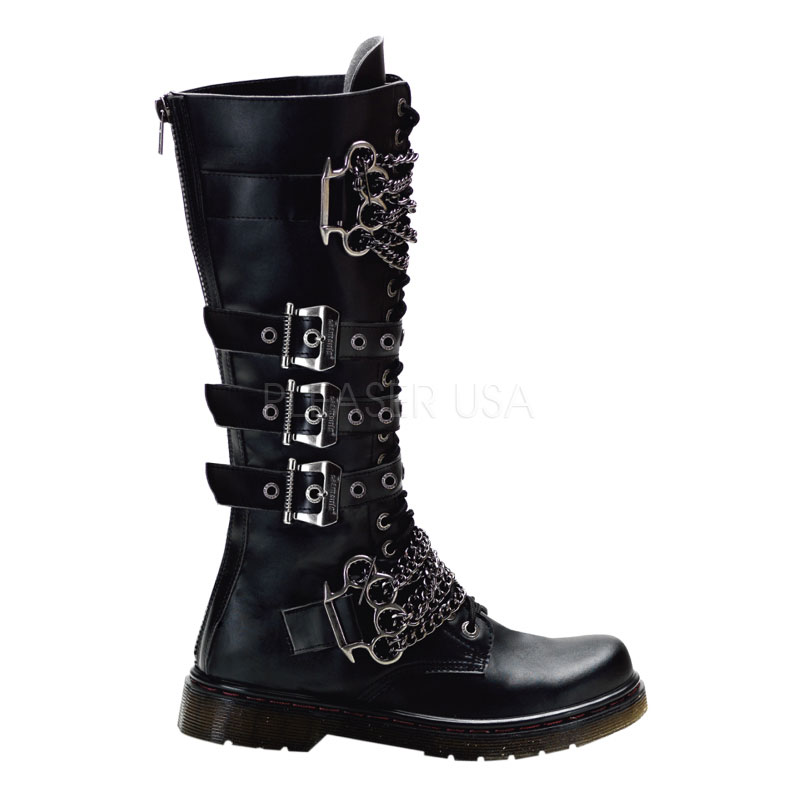 DISORDER-402, 20 Eyelet Knee 2 Buckle Combat Boot
