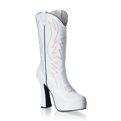**ELECTRA-1027, 5" Chunky Heel Pull-On Cowgirl PF Ankle Boot