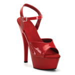 JULIET-209, 6 inch Spike Heel Platform Sandal w-Ankle Strap