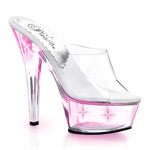 KISS-201LT, 6 inch Stiletto Heel Lite-Up PF Slide