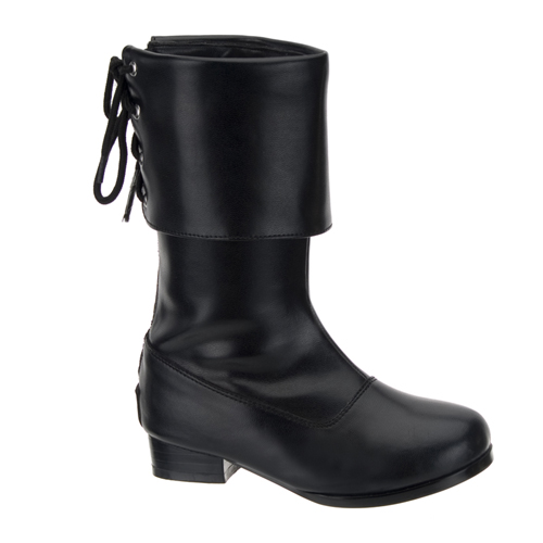 **PIRATE-180, CHILDREN BLACK PU PIRATE BOOT