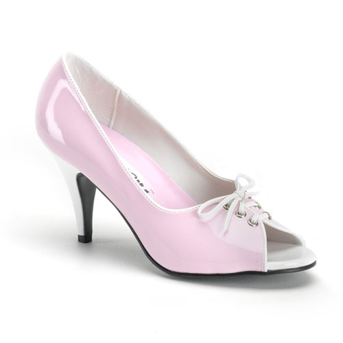 *PUMP-216, 3" Two Tone Pump W/Adjustable Front Lacing