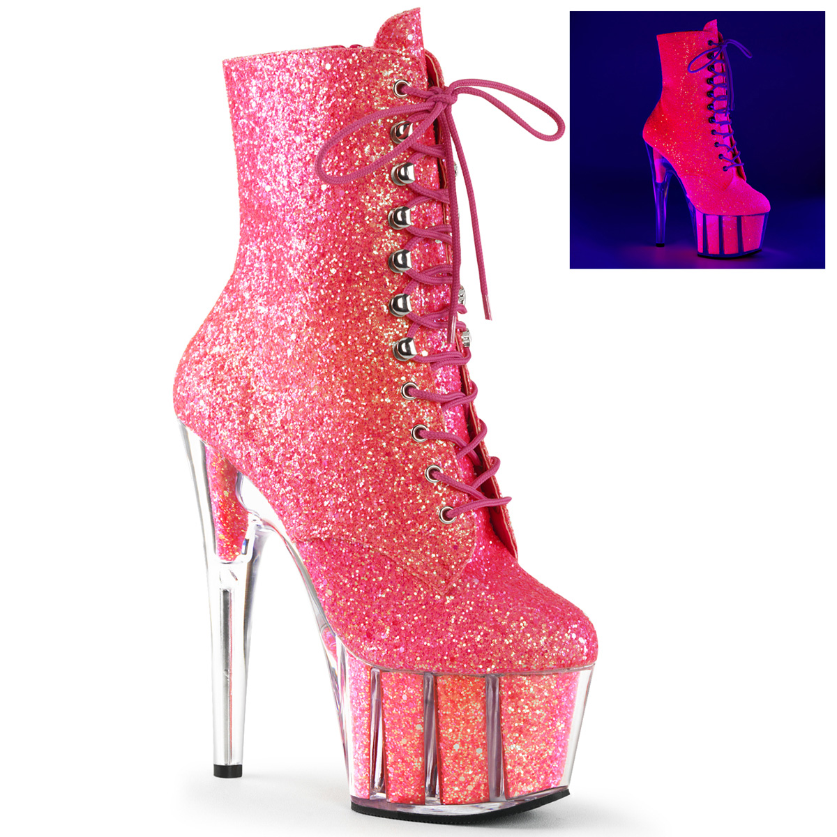 sparkly pleaser heels