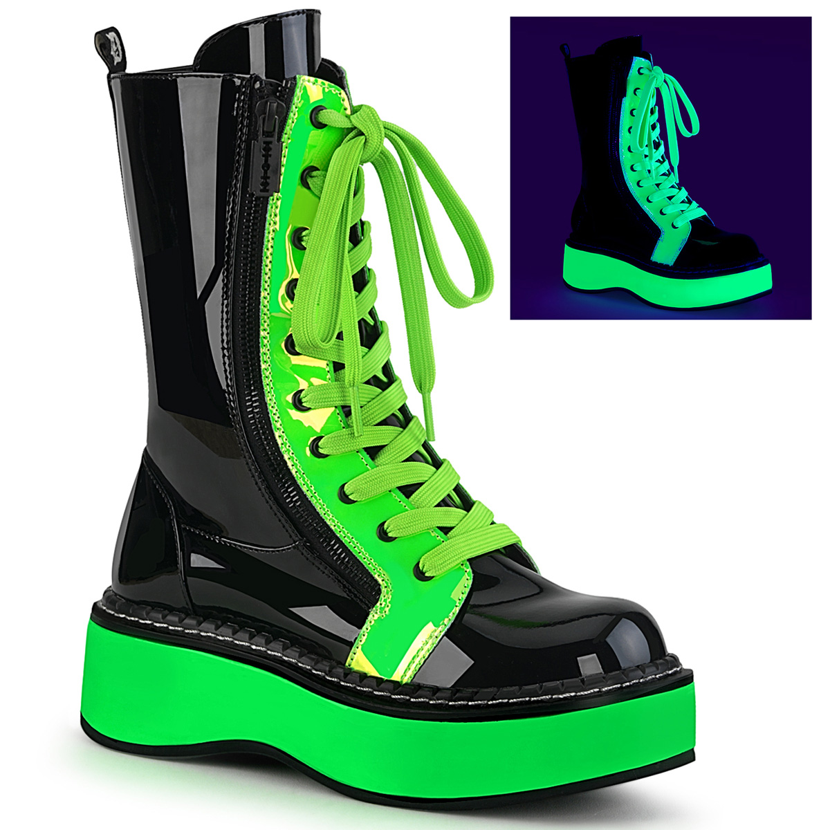 demonia mid calf boots
